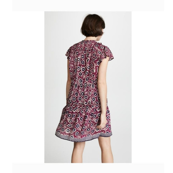 Sea NY Emi Flutter Sleeve Dress Purple Tassel Mini Dress - Picture 2 of 8